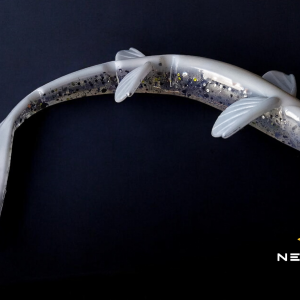 Zander V2 Junior 6" (15cm) - #109 White + Silver,black glitter UV