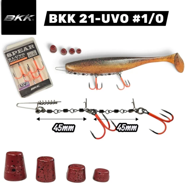 BKK Multi depth chain stinger "Gädda dubbelt" #1/0